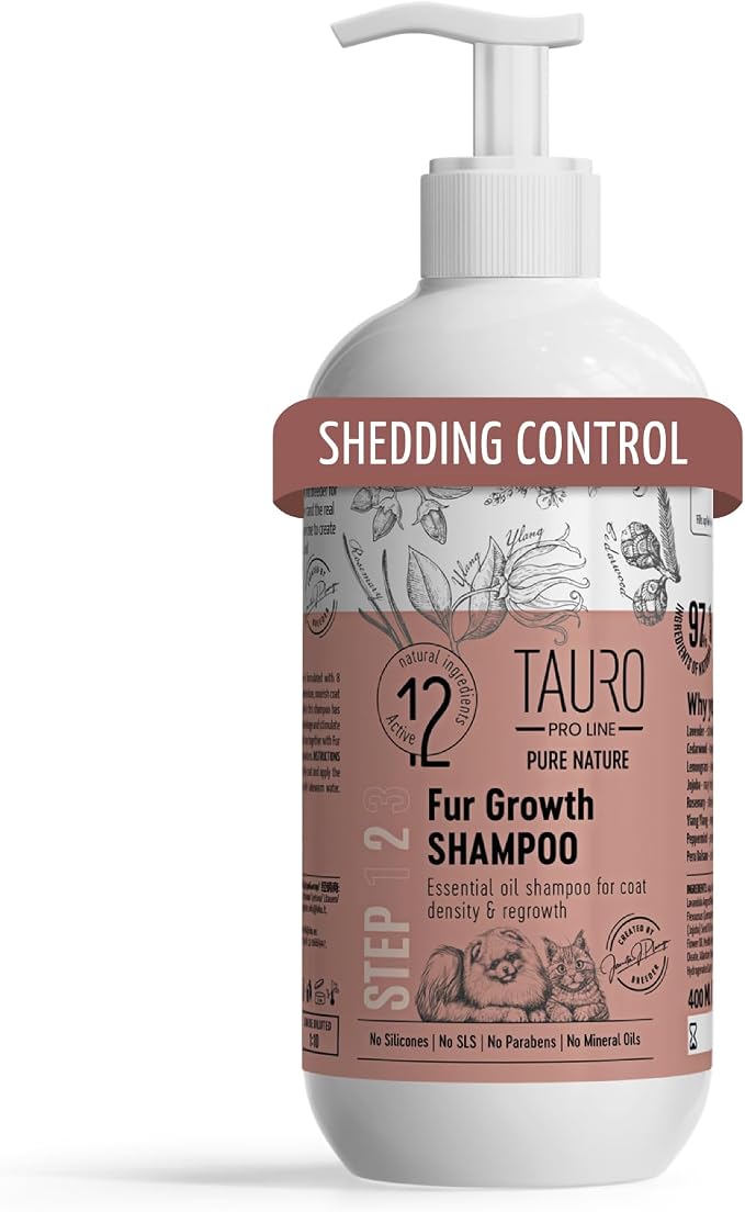 Tauro Pro Line Deshedding Dog Shampoo, Natural Pet Wash, Coat Regrowth Formula by TauroProline