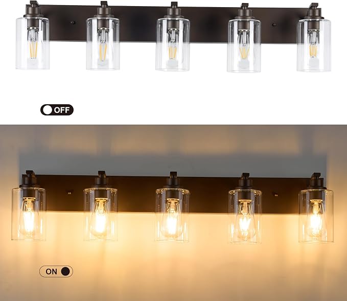 5-Light Bathroom Light Fixtures Modern ORB Vanity Lights - Image 3