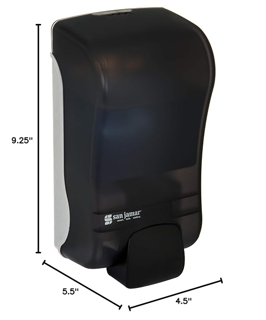 San Jamar SF1300TBK SF1300 Rely Manual Foam Soap Dispenser, 1300 mL - Image 8