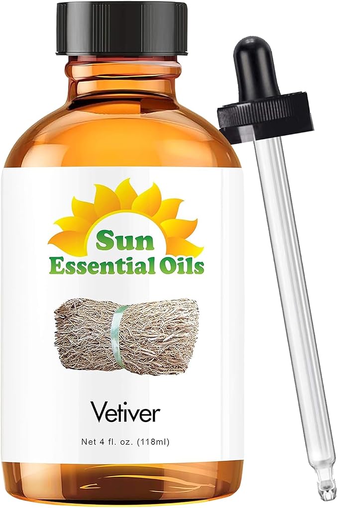 Sun Essential Oils Vetiver Essential Oil, 4 oz, by SunEssentialOils