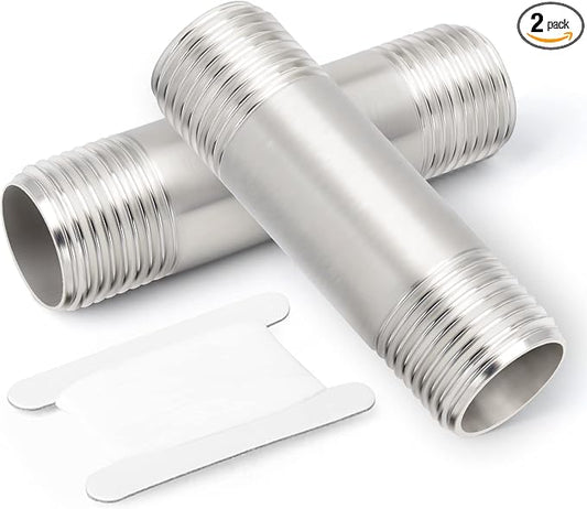 TAISHER 2Pcs Stainless Steel Pipe Fittings, 3/4" NPT x 3/4" NPT Male Threaded by TAISHER