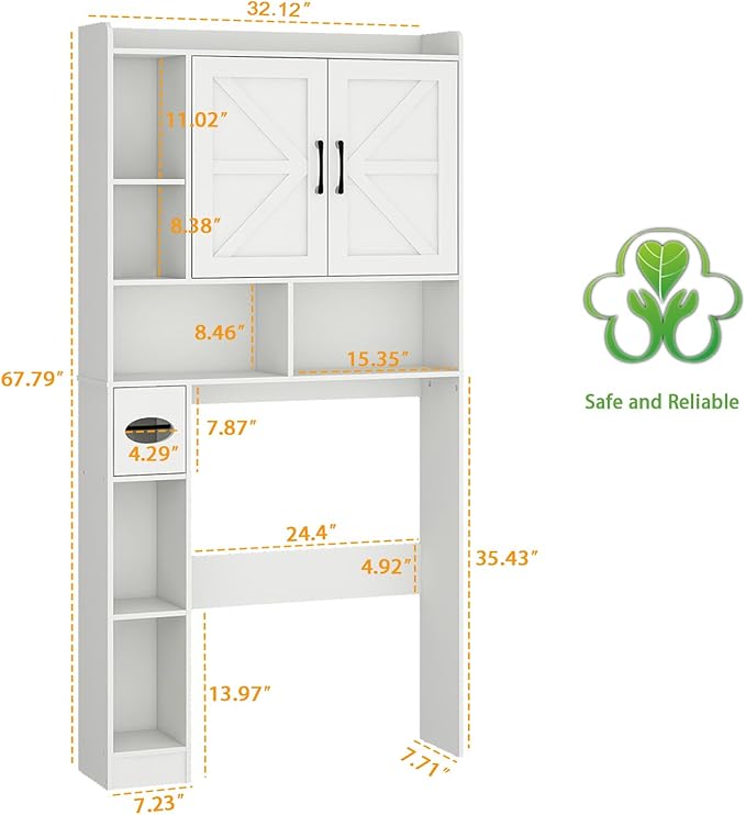 Over The Toilet Storage Cabinet, Farmhouse Storage Cabinet Over Toilet - Image 2