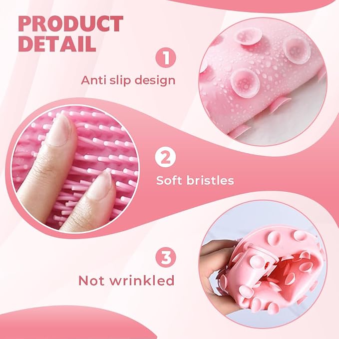 Silicone Shower Foot Scrubber Mat, 2025 Upgraded Exfoliating Bath Pad - Image 3