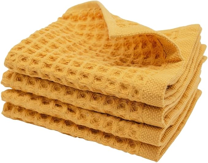 sea me at home Waffle Washcloths Set, 100% Turkish Cotton by seameathome