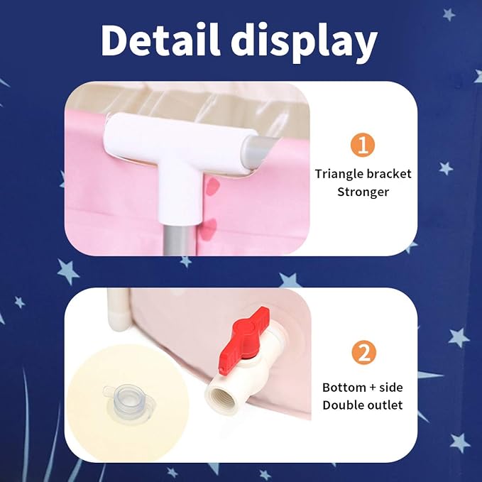 BESTHLS Portable Bathtub for Adult, Foldable Bathtub Portable Soaking Bath Tub - Image 5