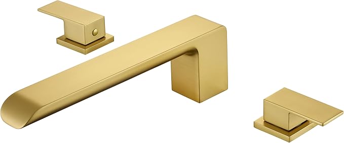 SITGES Minimalist Square-Shaped Bathtub Faucet, 2-Handle Widespread Roman Tub by SITGES