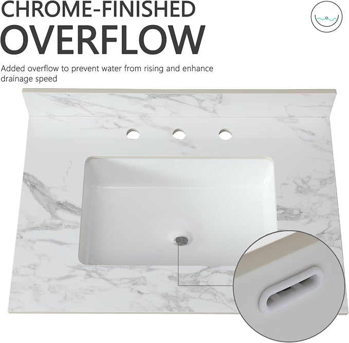 Montary 31"x 22" Bathroom Vanity Top - Image 5