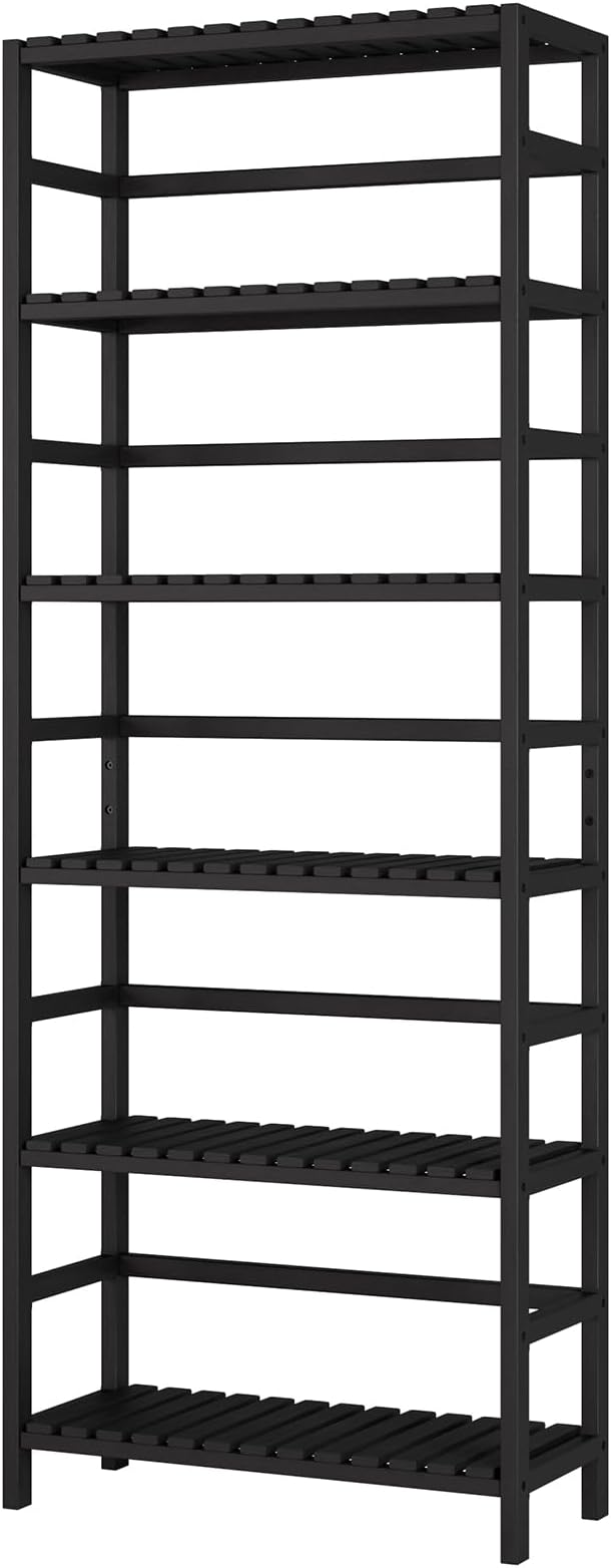 Bamjoy Bamboo Shelf, 6-Tier Bookshelf Adjustable Storage Shelves, Tall Shelving - Image 8