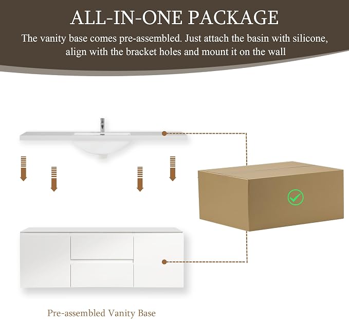 60 Inch Floating Bathroom Vanity - Image 4