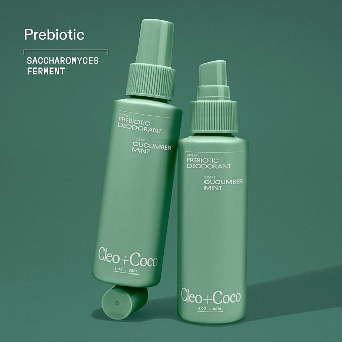 Cleo+Coco Prebiotic Deodorant Spray, Cucumber Mint, Aluminum-Free & Vegan Whole - Image 2