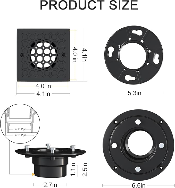 Uni-Green 4 Inch Shower Floor Drain - Image 6