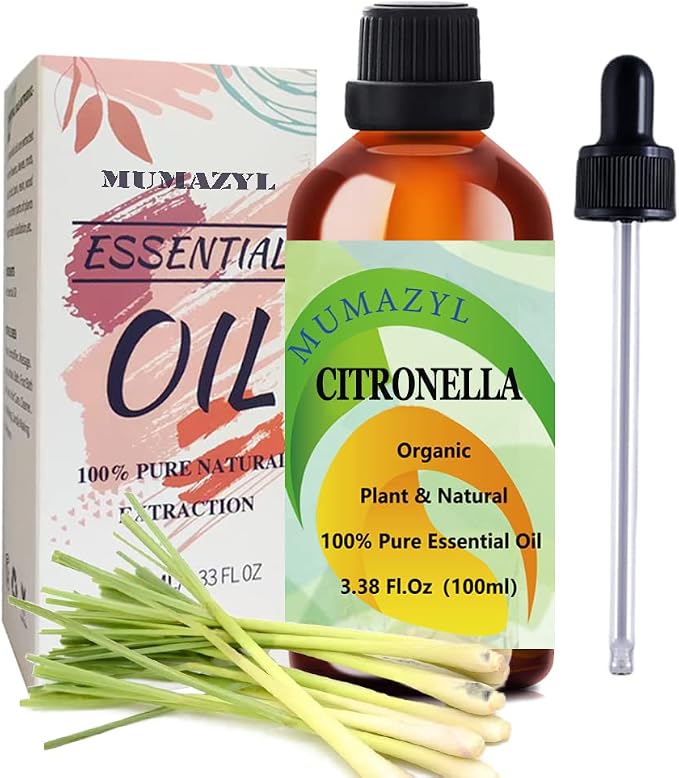 Citronella Essential Oil for Diffuser for Home Office Bedroom Bathroom Study by MUMAZYLESSENTIALOIL