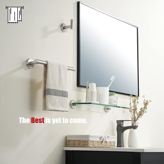 JQK Hand Towel Bar, 12 Inch 304 Stainless Steel Thicken 0.8mm Towel Rack - Image 4
