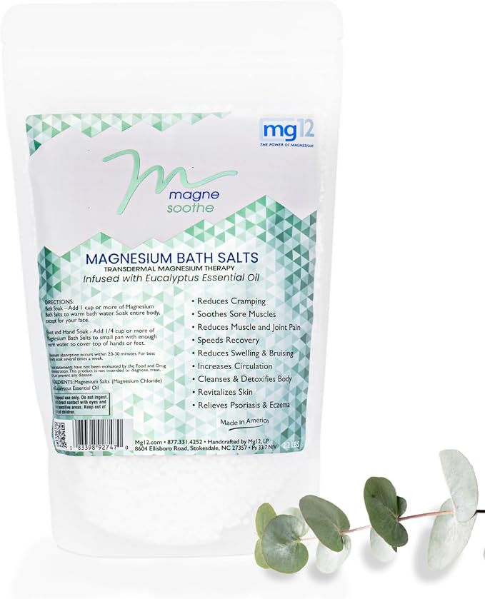 2.2lb MagneSoothe Eucalyptus Magnesium Bath Salt by MG12ThePowerofMagnesium