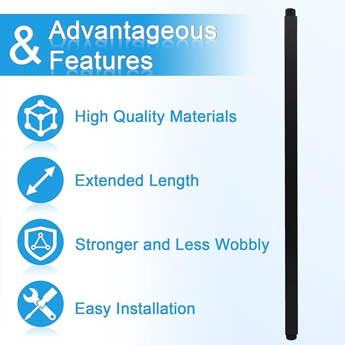 Ceiling Mount Shower Arm with Flange 20 Inches Square Straight Extender - Image 2