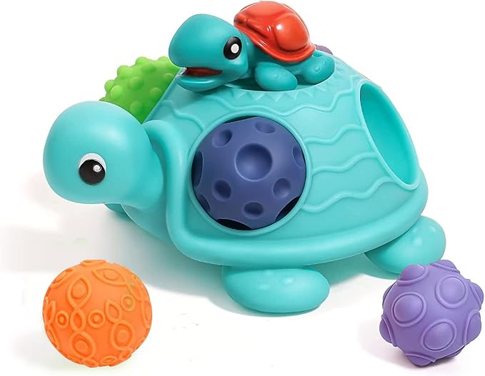 Sensory Balls Montessori Toys for Babies 6-12 Months, Baby Sensory Toys Turtle by ROHSCE