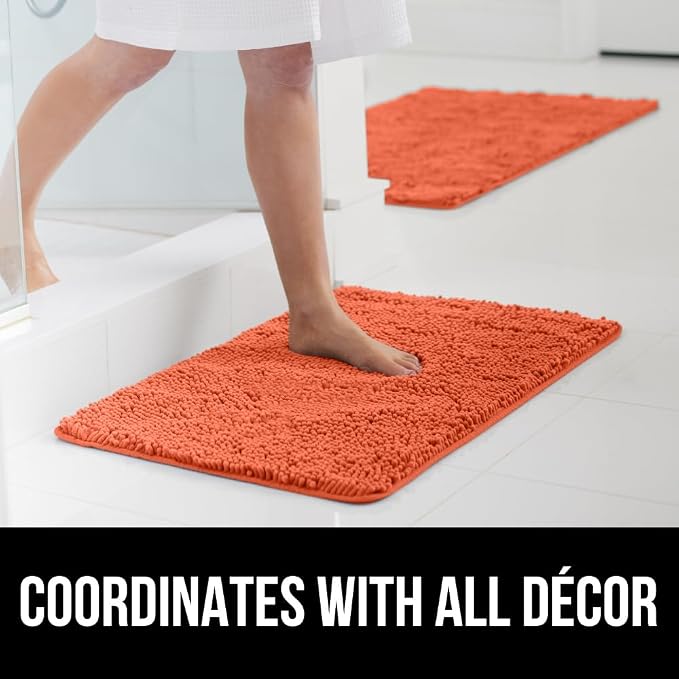 GORILLA GRIP Bath Rug Mat, Thick Soft Absorbent Chenille, Quick Dry Microfiber - Image 9