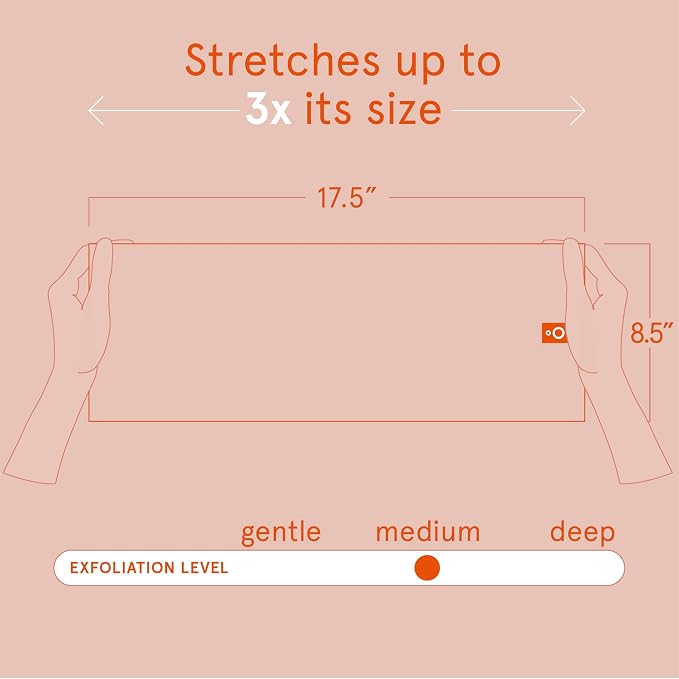 Cleanlogic Body Exfoliating Cloth, Stretchy Exfoliator Bath and Shower - Image 3