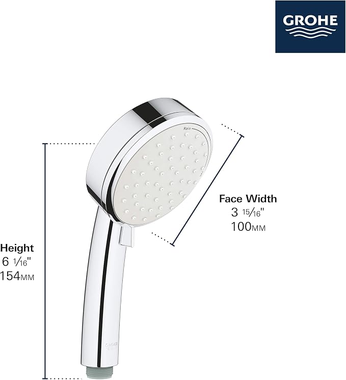 Grohe 29429000 Cosmopolitan Pressure Balance Shower Set, Starlight Chrome - Image 6