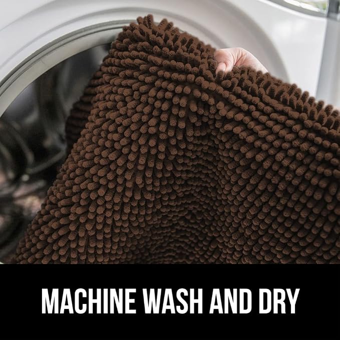 GORILLA GRIP Bath Rug Mat 48x24, Thick Soft Absorbent Chenille, Quick Dry - Image 7