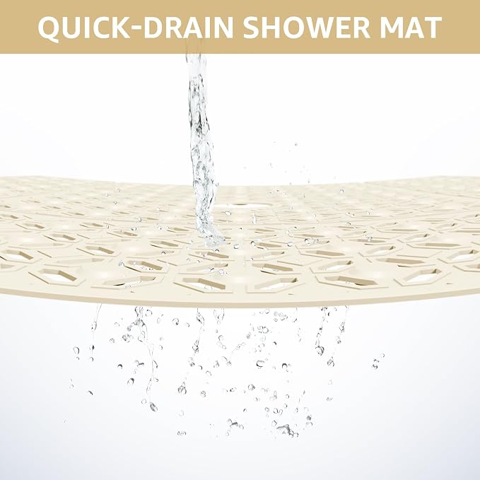 OTHWAY Square Shower Mat, TPE Anti Slip Shower mat - Image 3