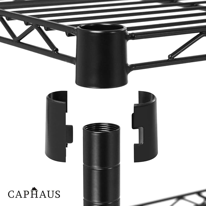 CAPHAUS 4-Tier Adjustable Height Wire Shelving Unit, Wire Rack Shelving - Image 5