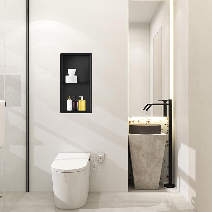 24" X 12" X 4" Stainless Steel Shower Niche Insert Tile Ready, Bathroom Wall - Image 6