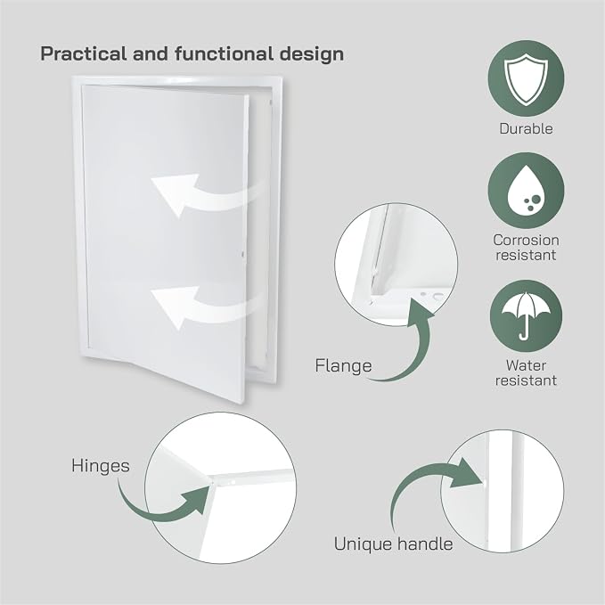 Vent Systems 16'' x 24'' Inch White Metal Access Panel - Image 3