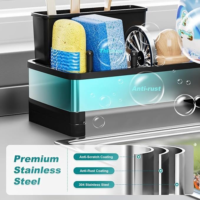 Stainless Steel Sink Caddy Organizer - Image 3