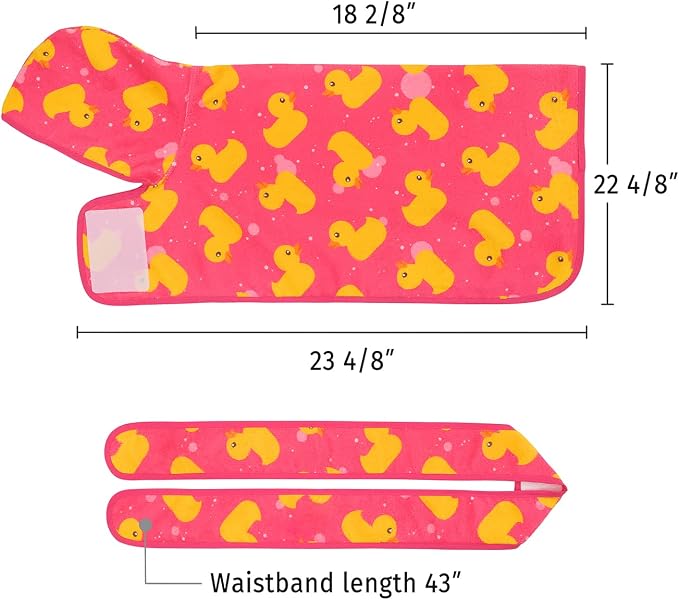 HDE Dog Bathrobe Super Absorbent Quick Drying Puppy Towel Wrap Coat Adjustable - Image 2