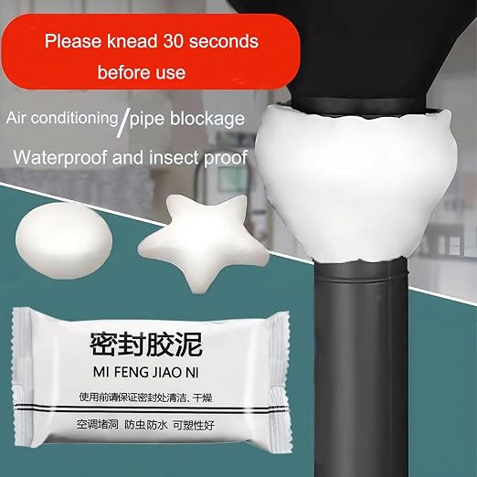 5-Pack White Seal Putty Waterproof Duct Seal Repair Sealing Clay, Quick Mending - Image 2