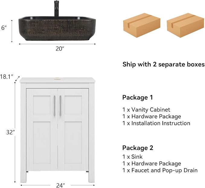 YOURLITE 24" Bathroom Vanity - Image 2