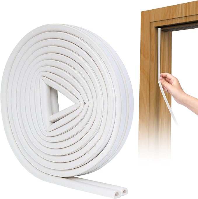 SUNMON D-Type Strip Door Weather Stripping Door Seal Self Adhesive Foam by sunmon