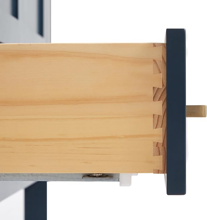 ARIEL Cambridge 48" Midnight Blue Bathroom Vanity, 1.5" Edge Carrara White - Image 6