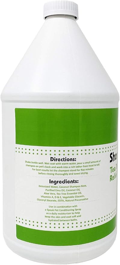 Natural Dog Shampoo with Pump, Tea Tree Relief, 1 Gallon - Image 2