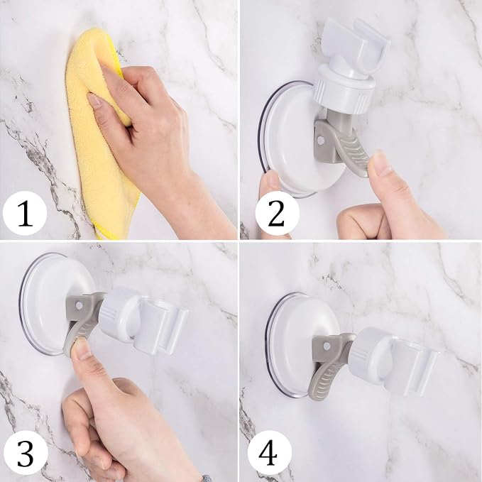 Zhehao Adjustable Shower Head Holder, Removable Suction Cup Shower Head Holder - Image 3