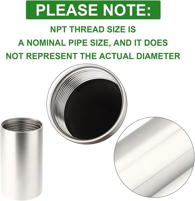 TAISHER 1PCS Stainless Steel Pipe Fittings, 1-1/2" NPT Female x 1-1/2" NPT - Image 4