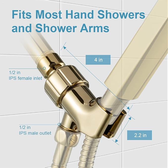 OFFO Shower Head Holder with Solid Metal Ball - Image 3