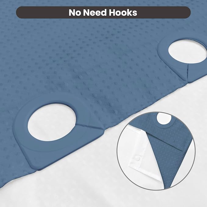 Inhousolu No Hook Waffle Weave Shower Curtain - Image 5