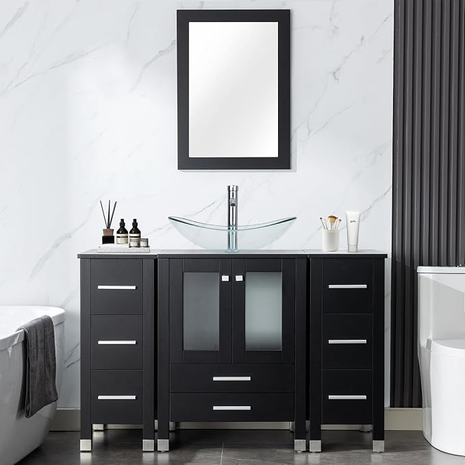 LUCKWIND 48" Bathroom Vanity Sink Combo, 24-inch Main Cabniet by LUCKWIND