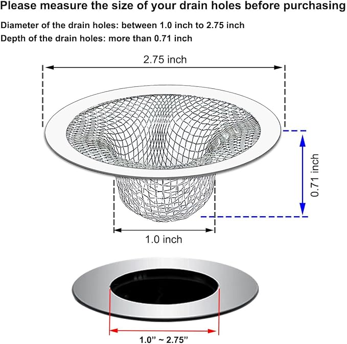 2PCS Tub Drain Hair Catcher - Image 2