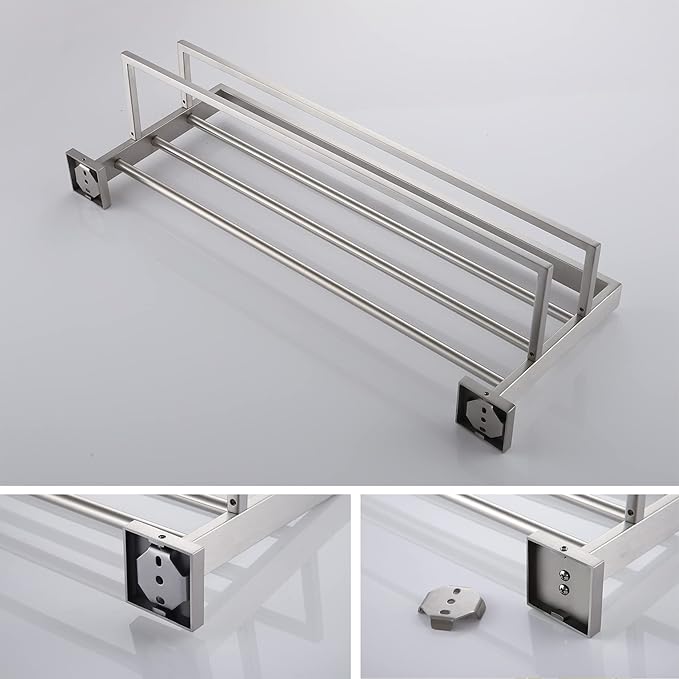 KOKOSIRI Towel Rack 24'' Bathroom Towel Shelves - Image 3