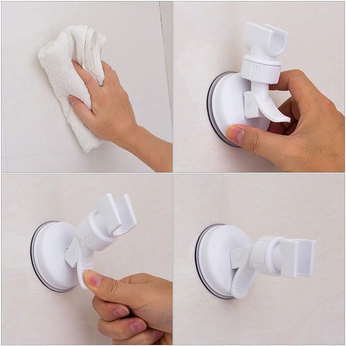 Adjustable Shower Head Holder, Bathroom Suction Cup Handheld Shower Head Bracket - Image 4