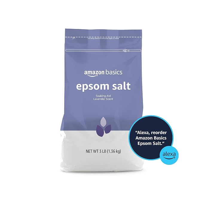 Amazon Basics Epsom Salt Soaking Aid, Lavender Scented, 3 Pound - Image 4