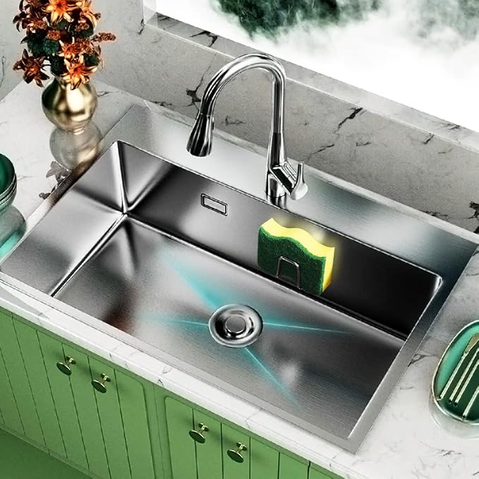 Sponge Holders for Kitchen Sink Adhesive Sponge Holder Sink Caddy Stainless - Image 3