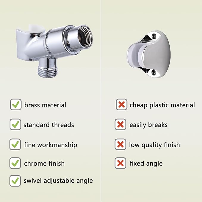 All Metal Handheld Shower Head Holder, Adjustable Shower Wand Holder - Image 5