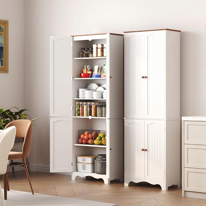 Function Home 72" Kitchen Pantry Cabinet, Freestanding Storage Cabinets - Image 5