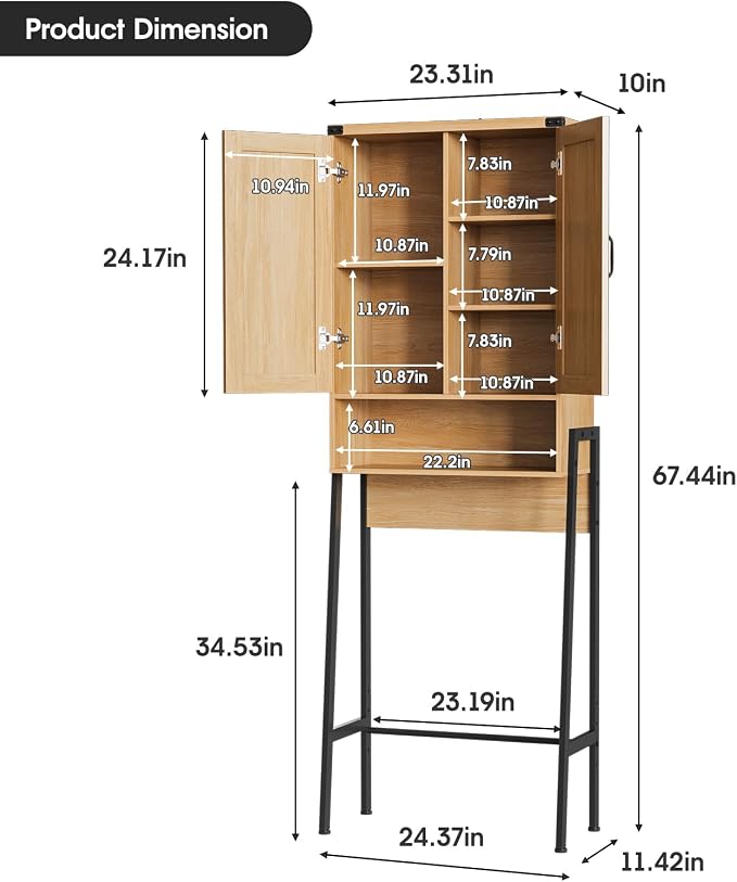 Over The Toilet Storage Cabinet - Image 2