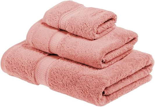 Superior Egyptian Cotton Pile 3 Piece Towel Set, Includes 1 Bath, 1 Hand by SUPERIOR