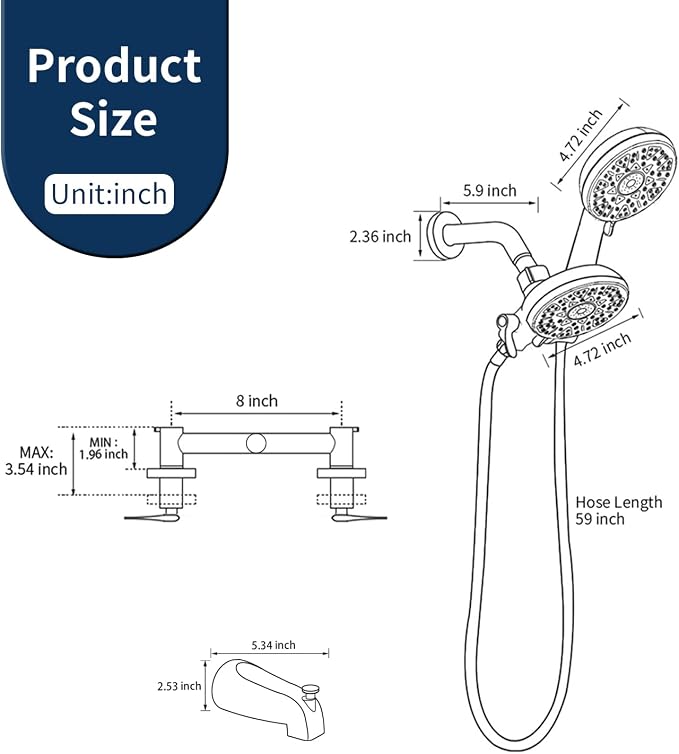 2 Handle Shower Faucet Set - Image 8